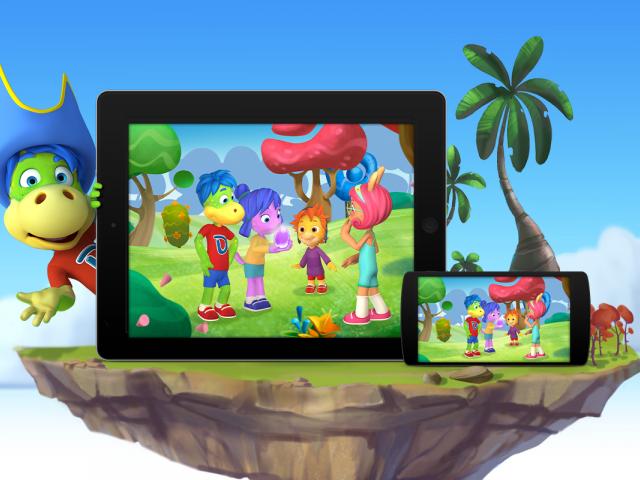 Descarcă aplicația de pe Google Play și iTunes Aventurile lui Dino