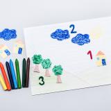 1,2,3 decupăm copăcei:  Învață-ți copilul să numere!