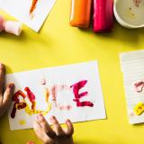 Writing with Finger Paint