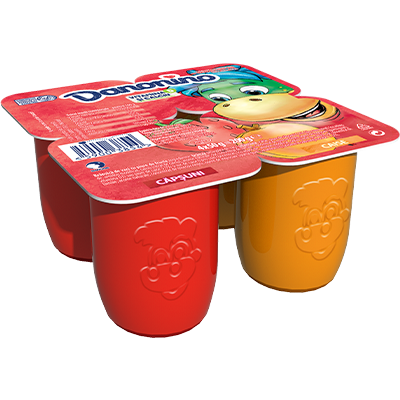 Danonino căpșuni/caise 4x50g