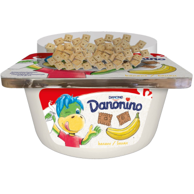 Danonino banane/topping de biscuiți cu unt 122g Danonino banane/topping de biscuiți cu unt 122g