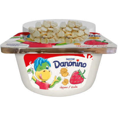 Danonino căpșuni/topping de biscuiți 122g Danonino căpșuni/topping de biscuiți 122g