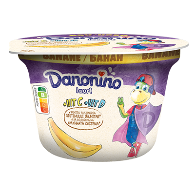 Danonino iaurt cu piure de banane, 3% grăsime